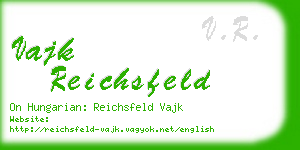 vajk reichsfeld business card